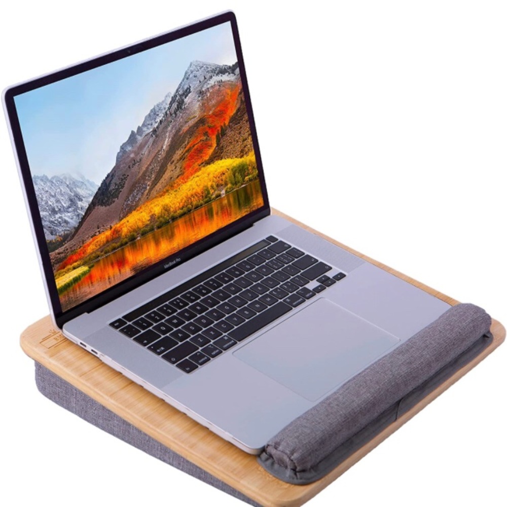 BMH Lap Desk, Portable Bamboo Lap Desk.